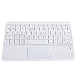 Garsent Mini Bluetooth Slim Tastatur, Multimedia Kabellos Tastatur mit Touchpad für PC, Tablet, Smart TV, Smartphones und mehr