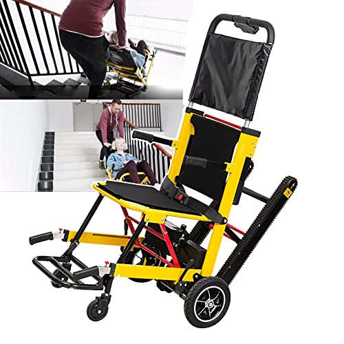 JMbpkduHs Kleine Elektrische Treppenlifte Treppe, Raupen-Treppensteigrollstuhl (26 Kg), Tragfähigkeit 353 Pfund, Anpassung an Schmale Treppen (60 cm), Für Möbellogistiklager