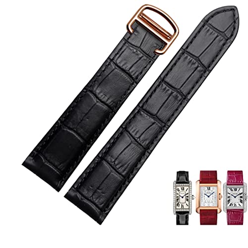 BANDKIT Uhrenarmband aus echtem Leder, 1617/18/20/22/23/24/25 mm, Armband für Herren/Damen, Ersatzarmbänder für Cartier Tank Solo, 23 mm, Achat