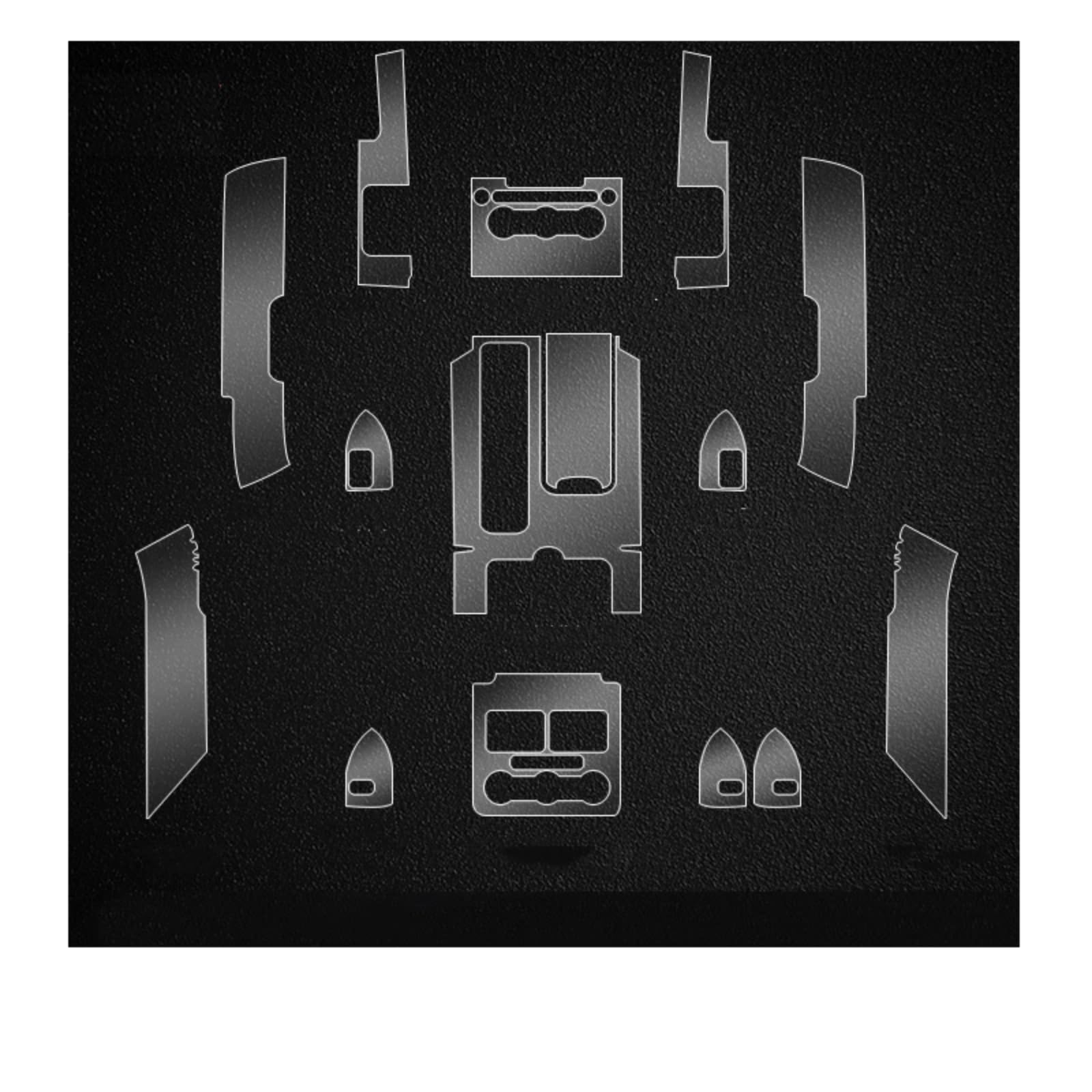 TPU-Folie für Land Rover für Range Rover Executive, Auto-Innenaufkleber, Mittelkonsole, Touchscreen, Getriebe, Türfenster, Hebeplatte (2013–2017, Typ C)