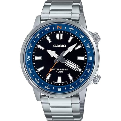 CASIO Collection - MTD-130D-1A2 Armbandfarbe: Silbergrau Zifferblatt Schwarz Herren