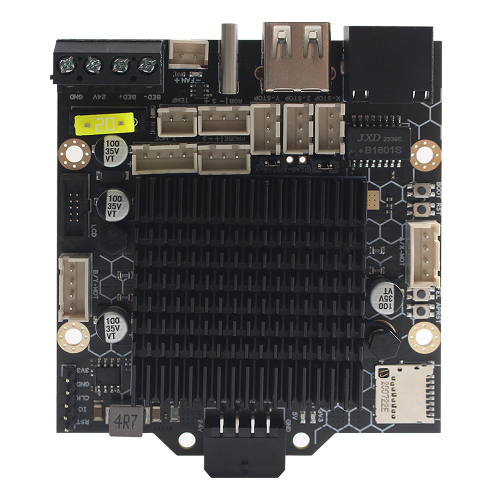 PTILSERY Bullant Control Board TMC2209 3D-Drucker-Leiterplatte mit M36-Platine für 0,1/0,2 3D-Druckerzubehör