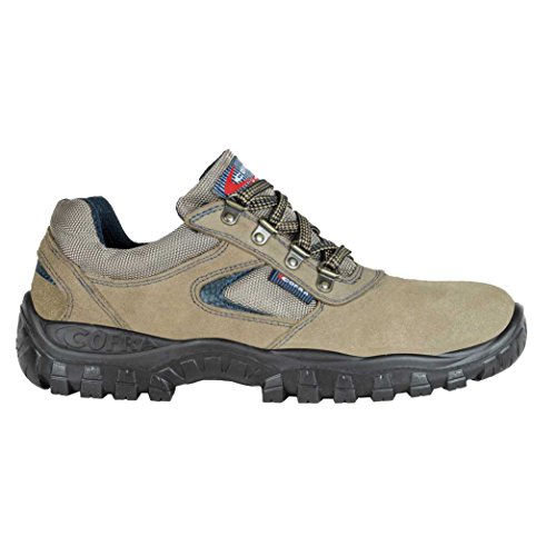 Cofra TA050-000.W43 ZENONE S1 P SRC Sicherheitsschuhe, Beige/Blau, Größe 43