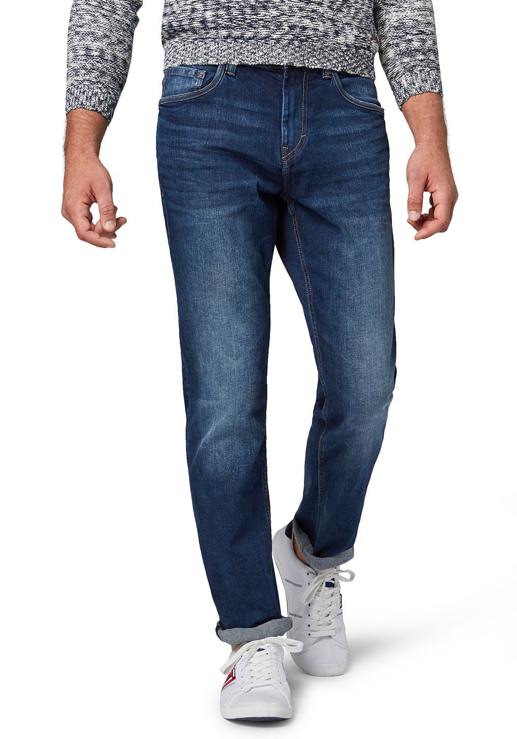 TOM TAILOR 5-Pocket-Jeans "Josh", in Used-Waschung