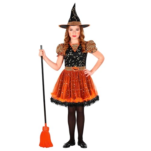 W WIDMANN MILANO Party Fashion - Kinderkostüm Hexe, Kleid, Magierin, Halloween, Karneval