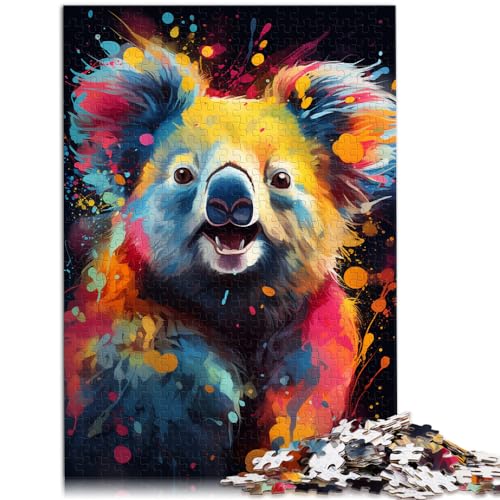 Puzzlespiel, Malen, Farbe Koala, 1000-teiliges Puzzlespiel, Holzpuzzle, Familienspiel, Stressabbau, schwieriges Herausforderungspuzzle, 1000 Teile (50 x 75 cm)