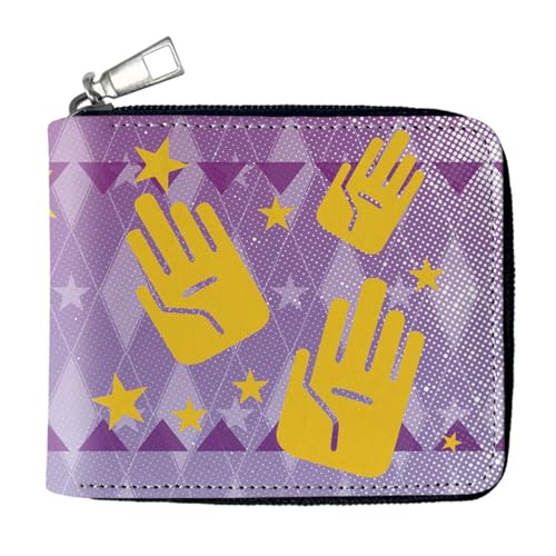 RYNDEX Jo-Jo's Bizar-re Adventu-re Portefeuille D'anime, Dessin Animé Portefeuille en Cuir Artificiel, Mädchen Geldtasche mit Münzfach und Geldscheinfach(Color:Multicolor 2)