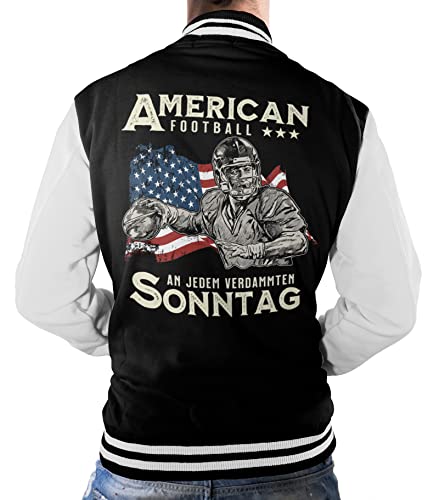 LOBO NEGRO Coole College American Football Baseball Jacke - An jedem verdammten Sonntag 3XL