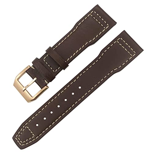 NEYENS Uhrenarmband für IWC IW3777 IW3270 Mark 18 Big Pilot's Watch Armband aus weichem Rindsleder, 20 mm, 21 mm, 22 mm, Lederarmband, 20 mm, Achat