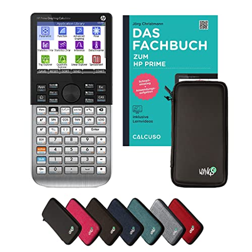 CALCUSO Standardpaket: HP Prime + WYNGS Schutztasche schwarz + CALCUSO Fachbuch + Erweiterte Garantie von CALCUSO