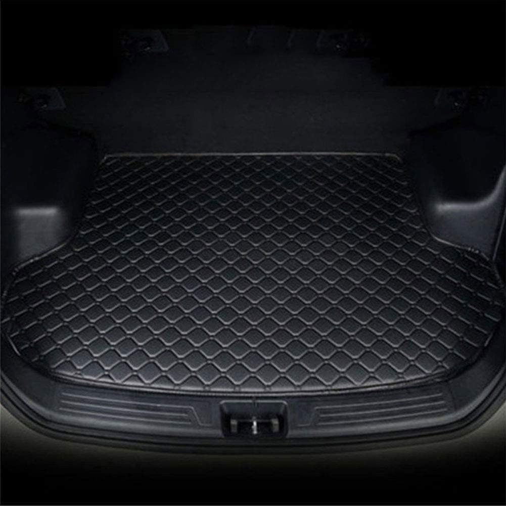 KUANDEDIAN Auto Leder Kofferraummatten für Jeep Commander 2006-2008, Langlebiges Kofferraum Schutzmatte Kofferraumwanne Cargo Matte Wasserdicht Zubehör,A/Black