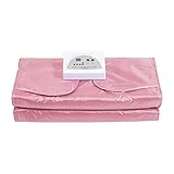 Saunadecke Infrarot Saunadecke Verbesserte Heizungssauna-Decke Body Shaper Gewichtsverlust Heizdecke Romote Control Fitness zur Entgiftung(Color:Pink)