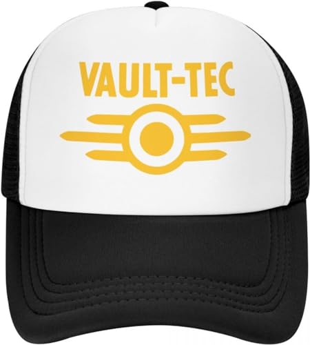 GPMZZMIX Baseballkappe Hiphop Sonnenhut Classic Vault Tec Trucker Hut Männer Frauen Individuell verstellbar Erwachsene Videospiel Fallout Baseballkappe Frühlingsgeschenk