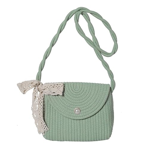 Stilvolle Umhängetasche Aus Gewebtem Stroh Ethno Vintage Stil Geflochtener Riemen Schultertasche Mit Spitzenschleifen Für Damen Strandurlaub