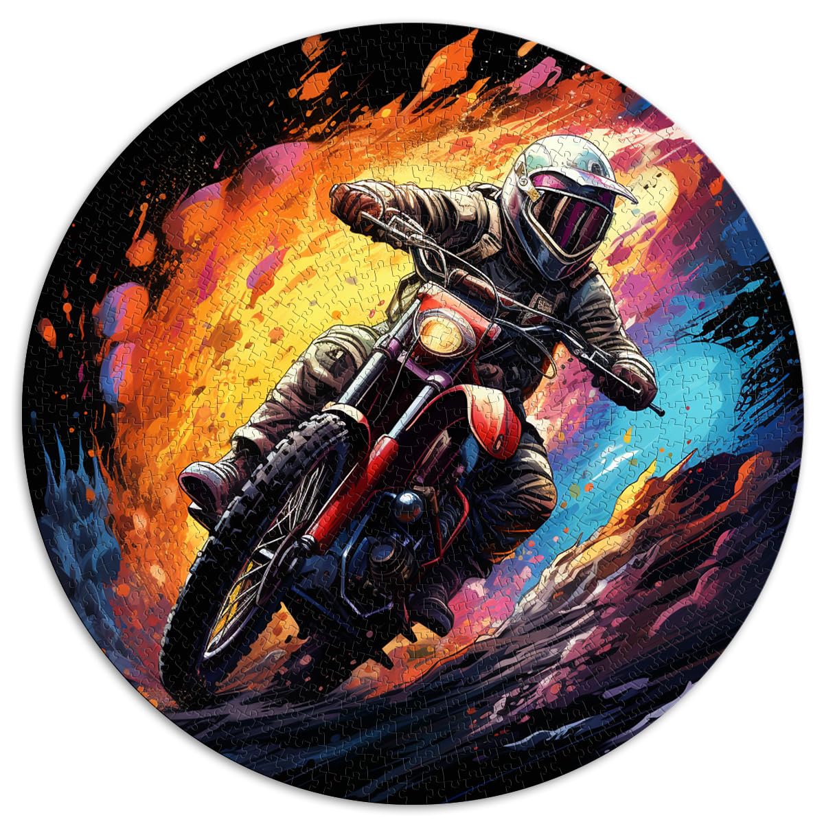 Puzzle-Spiele Moon Biker Astronaut Puzzles für Erwachsene 1000 Puzzles 67,5 x 67,5 cm Einfache Puzzles, die anspruchsvoll, aber unterhaltsam und humorvoll sind