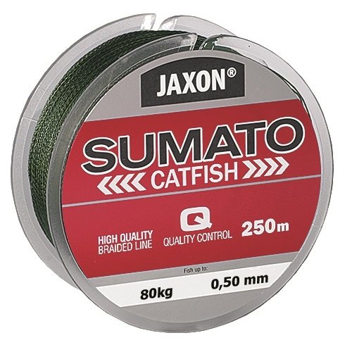 Jaxon Geflochtene Schnur SUMATO Catfish Wels Wallerschnur Braided Line 250m (0,09€/m) (0,50mm/Tragkraft 80kg)