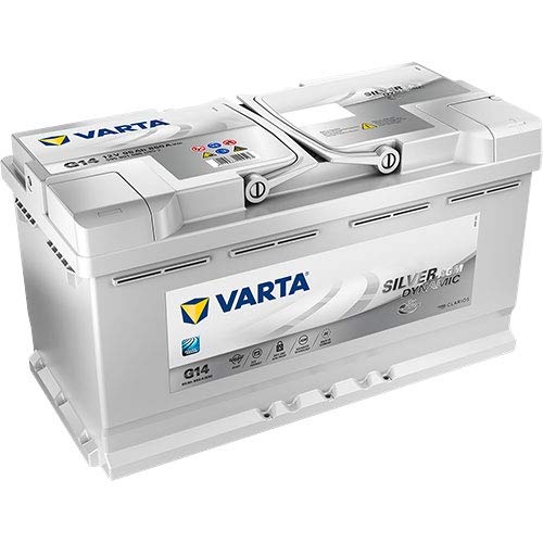 VARTA Silver Dynamic AGM Autobatterie speziell für Start-Stop-Technologie, G14, 595 901 085, 95 Ah, 850 A