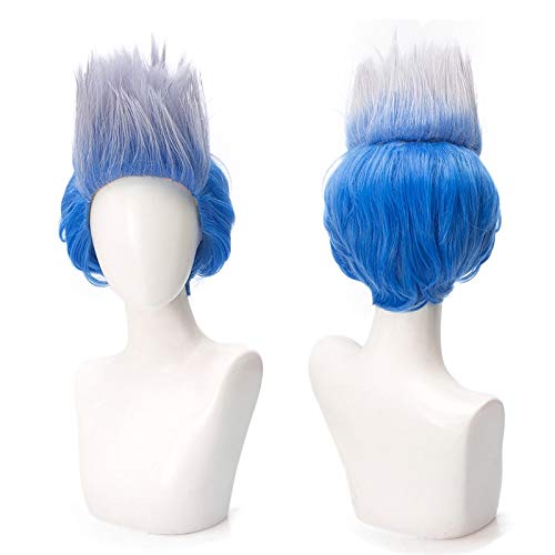 LINLINCD Cosplay wig Nachkommen 3 Hades kurze Perücke Cosplay Kostüm Hitzebeständige synthetische Haare Männer Karneval Party Perücken