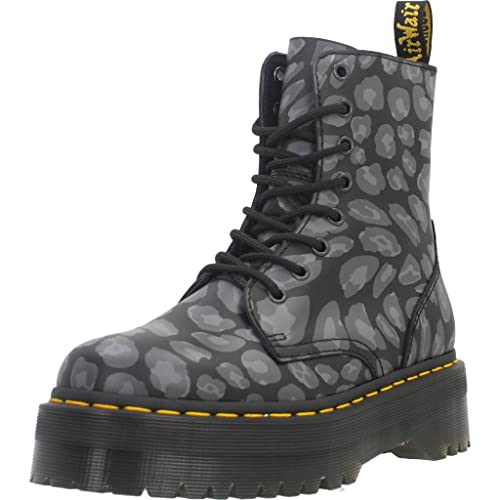 Dr. Martens Unisex Jadon Amphibians, Distorted Leopard S Black/Grey Backhand, 40 EU