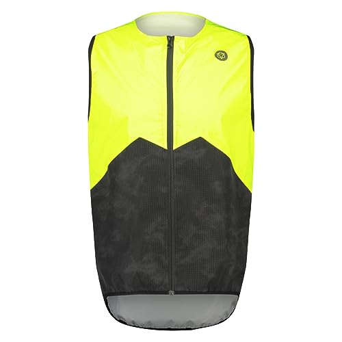 AGU Unisex-Adult Giallo Gilet Body Compact Commuter HI-VIS Nero, L