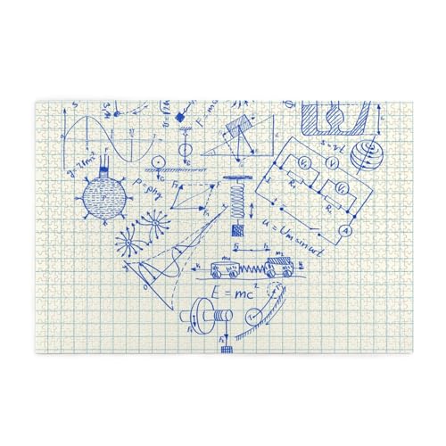 Liebe Physik, Puzzles 1000 Teile Holzpuzzle Spielzeug Familienspiel Wanddekoration