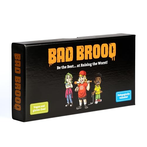 KAMPFHUMMEL Bad Brood – Raise Your Child as Bad as Possible, Sarcastic Card Game for People with Dark Humor, Ages 16+, 3-6 Players