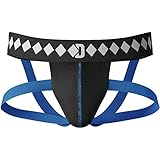 Diamond MMA Jock Strap Supporter mit 4 Gurten und integrierter Sporttasche, groß, Schwarz