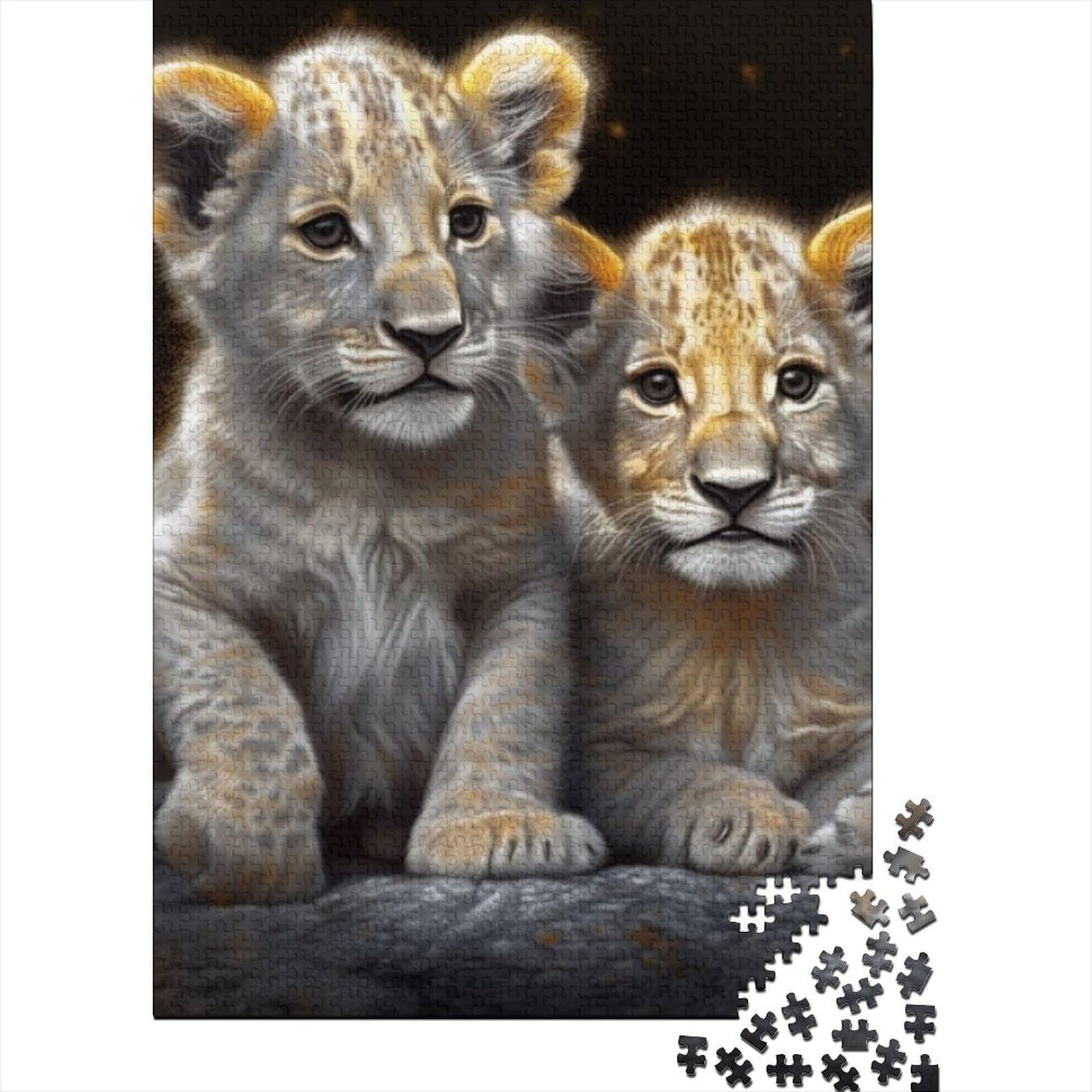 Löwen-Holzpuzzle für Erwachsene und Jugendliche von Art Jigsaw Puzzles für Erwachsene 1000 Teile Spielspielzeug für Erwachsene Familienpuzzle Geschenk (Größe 29,53 x 19,69 Zoll)