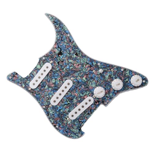 Standard-Pickguard-Tonabnehmer SSS Schlagbrett für E-Gitarre, vordere Abdeckung, Standard-Gitarrenteile, langlebiges Kit (Color : 9)