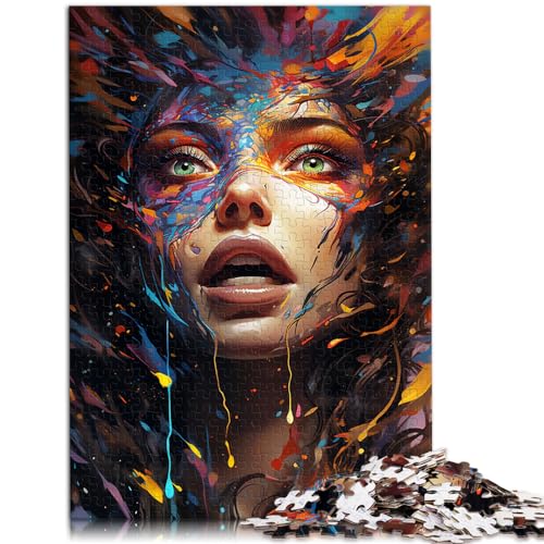 Puzzles, farbenfrohes psychedelisches Fantasy-Mädchen, Puzzles 1000 Teile, Holzpuzzle, Spielzeug, Puzzles, Lernspiele, Stressabbau-Puzzles, 1000 Teile (50 x 75 cm)