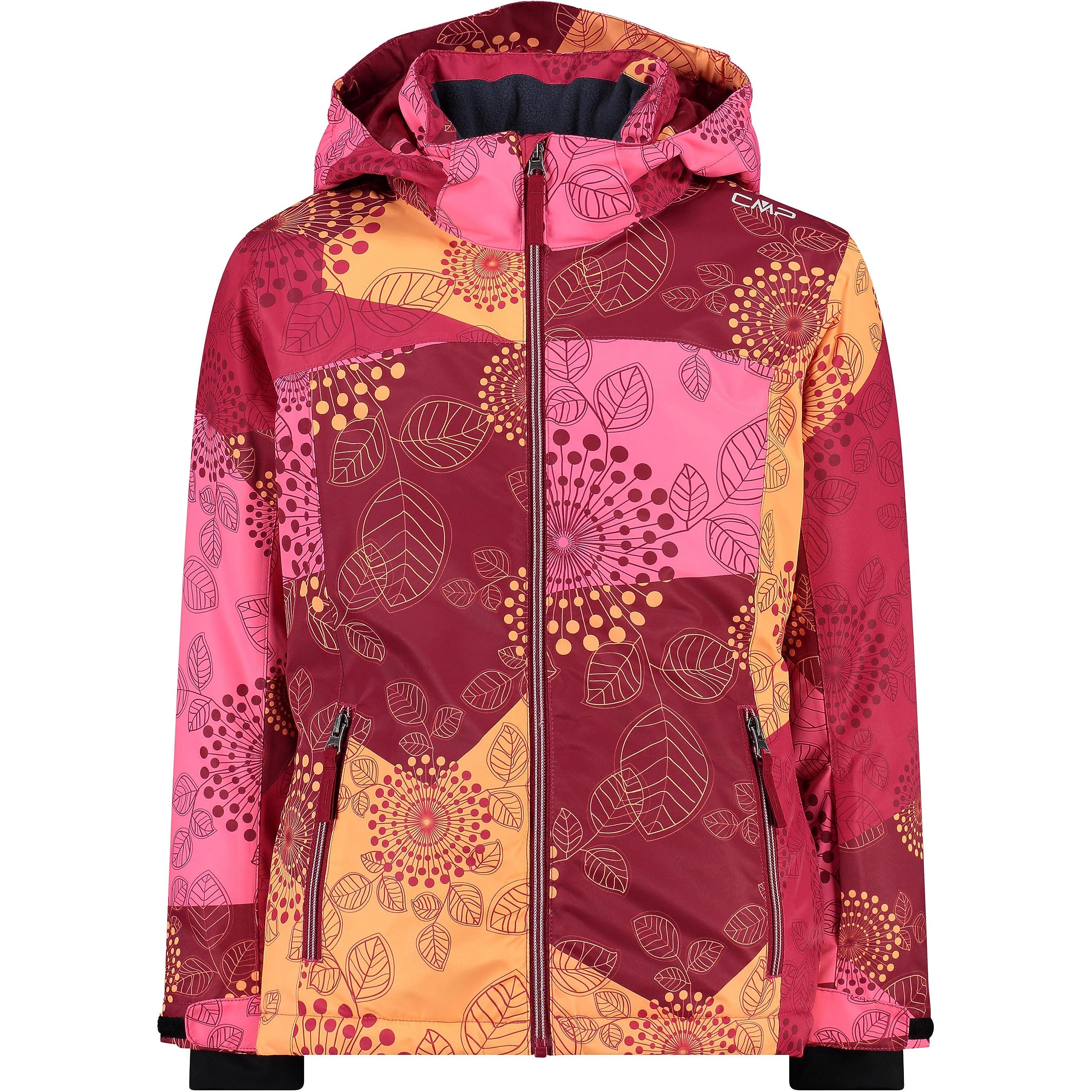 CMP - Kid G Kapuzenjacke mit Druckknöpfen, Anemone-Fuxia-Glanz, 110