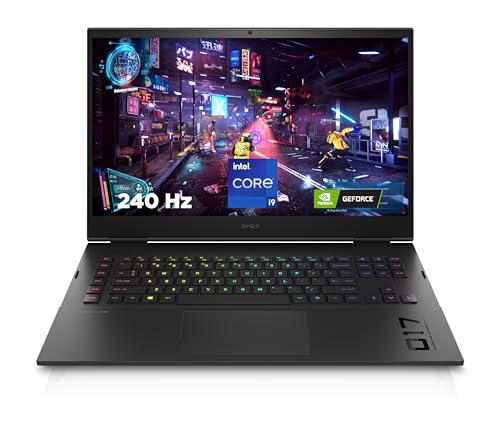 HP Omen Gaming Laptop | 17,3" QHD 240Hz Display | Intel Core i9-13900HX | 32 GB DDR5 RAM | 1 TB SSD | NVIDIA GeForce RTX 4080 | Windows 11 Home | QWERTZ Tastatur | Shadow Black