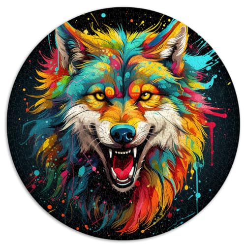 Puzzles Geschenke Spielzeug Tier Wolf Puzzle für Erwachsene 1000 Teile 67,5x67,5cm Präzisionsschnitt Puzzle Wanddekoration Einzigartige Geburtstags