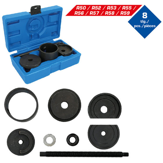 BRILLIANT TOOLS BT671850, Mini Silentlager-Werkzeug-Satz, mit Stabiler Blauer Box, 5-Tlg