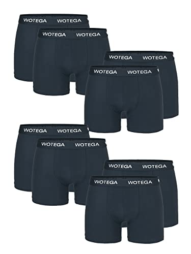 WOTEGA Boxershorts Herren 8er Pack, dunkel grau, M