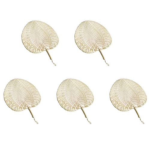 Kiudduy 5X Coole Baby Mückenschutz Fan Sommer Manuelle Stroh Hand Fans Palm Leaf