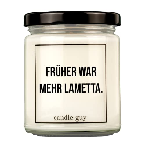 candle guy Duftkerze | Früher war mehr Lametta. | Handgemacht aus 100% Sojawachs | 70 Stunden Brenndauer