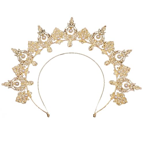 SunGoddess Stirnband für Damen, Vintage, VirginMary Barock, Haarband, Party-Requisiten, Brautschmuck, Hochzeit, Kopfschmuck, Barock-Stirnband, modisches Haar-Accessoire