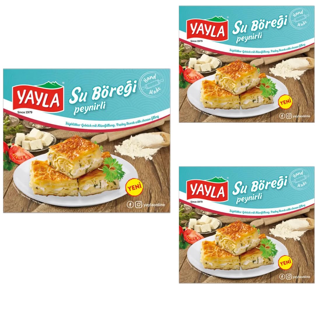 Yayla Gebäck Teigblätter Gebäck mit Käse Vorgebacken 600 GR X 3 Stück