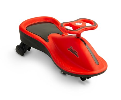 TOYZ - Kinder Autoscooter - Bumper Car Fiesta mit Lichter - Motorische Entwicklung - Baby's Gleichgewicht - Angepasster Sitz - Rückwärts- und Vorwärtsfahrt - ab 3 Jahren - 83×36×38 cm - Rot