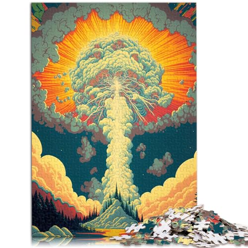 Puzzlespiele, psychedelische Szene, 1000 Puzzles für Erwachsene, Holzpuzzlespielzeug, Puzzles, Lernspiele, Stressabbau-Puzzles, 1000 Teile (50 x 75 cm)