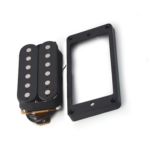 6-saitiger Humbucker-Tonabnehmer Für E-Gitarre, Doppelspulen-Tonabnehmer Für E-Gitarre Mit Montagerahmen, Gitarrenzubehör e gitarren tonabnehmer (Color : Black Bridge)