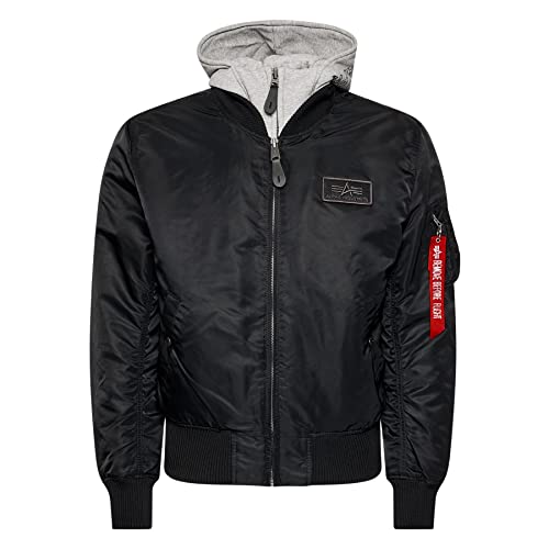 Alpha Industries Herren Fliegerjacke MA-1 D-Tec, Black, Gr. S