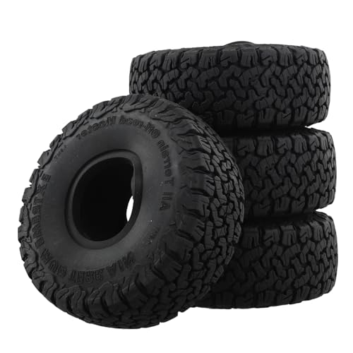 Qhpnunhq 4 Stück 115 X 44 mm Weichgummireifen 1,9 Rad Rock Terrain Reifen für 1/10 RC Crawler Car -4 Axial SCX10 90046