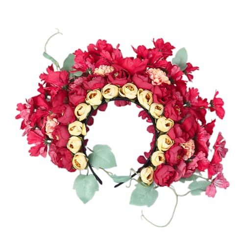 Bydezcon Blumen Haarbänder Seidenblumen Kopfschmuck Elegantes Seidenblumen Stirnband Einzigartige Blumen Haarnadel Für Hochzeiten Und Festivals