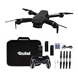 Rollei Fly 80 Combo Drohne, WiFi-Live-Bild Übertragung, 6-Achsen Gyroskop, Full-HD-Kamera, lange Flugzeit, App Steuerung und inkl. Fernebdienung