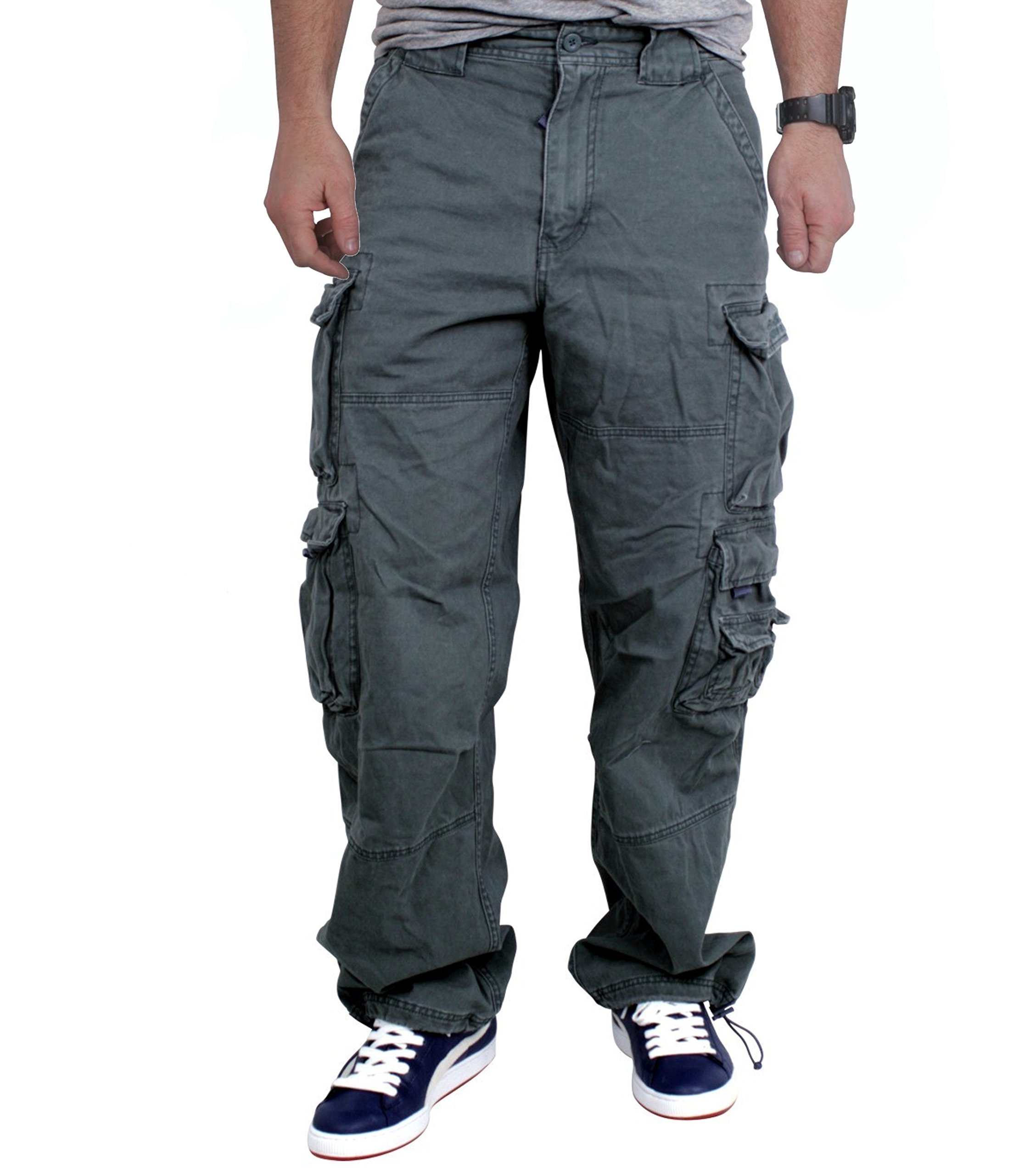 Jet Lag Cargo Hose Pant Herren inkl. Schlüsselband (4XL(42)/30, Ocean Blue)