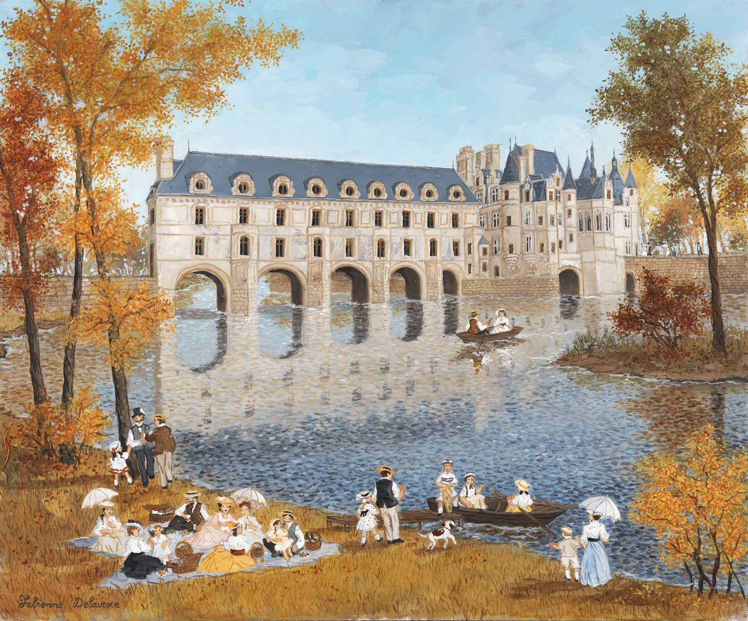 Puzzle Mich�le Wilson LE CHATEAU DE CHENONCEAU 350 Teile Puzzle Puzzle-Michele-Wilson-A1025-350