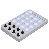 Professionelles Keybed 8 Knöpfe Musikproduktion LED-Display Praktischer USB-Tastatur-Controller mit 16 hintergrundbeleuchteten Schlagzeug-Pads