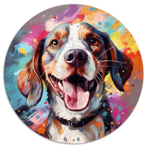 Puzzle Beagle-Hund 1000 Puzzles für Erwachsene 1000 Teile 26,5 x 26,5 Zoll Puzzle-Kunstwerk Interessante Puzzles zur Stressreduzierung